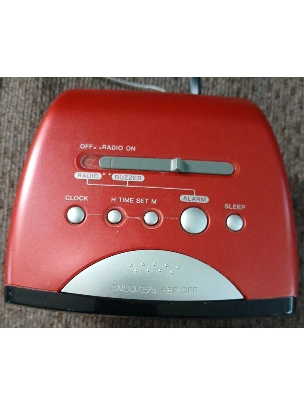 Sony Dream Machine ICF-C111 Alarm Clock Radio AM/FM Metallic Red. Tested  Works